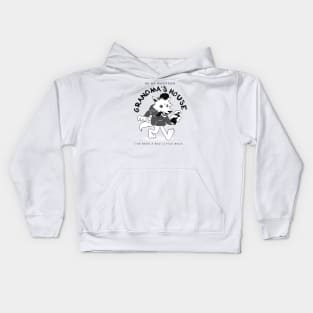 On My Way To Grandma's House (I've Been A Bad Little Wolf folktale) Kids Hoodie